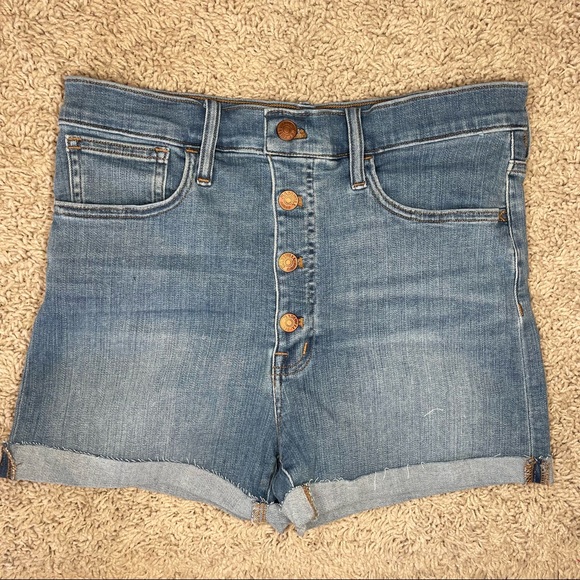 Madewell Roadtripper Jean Shorts in Pollard Wash: Button-Front Edition Size 29 - Picture 1 of 9